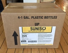 L318, 3GS Sunico Mineral Oil Based Refrigeration Oil, 4 Gal Case Box New
