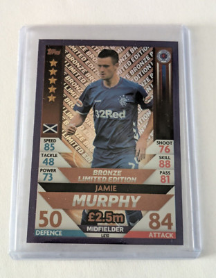 Jamie Murphy Rangers 2018-19 Topps Match Attax SPFL Bronze Limited Edition
