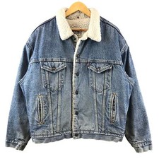 Vintage Levis Red Tab Sherpa Lined Denim Trucker Jacket size L
