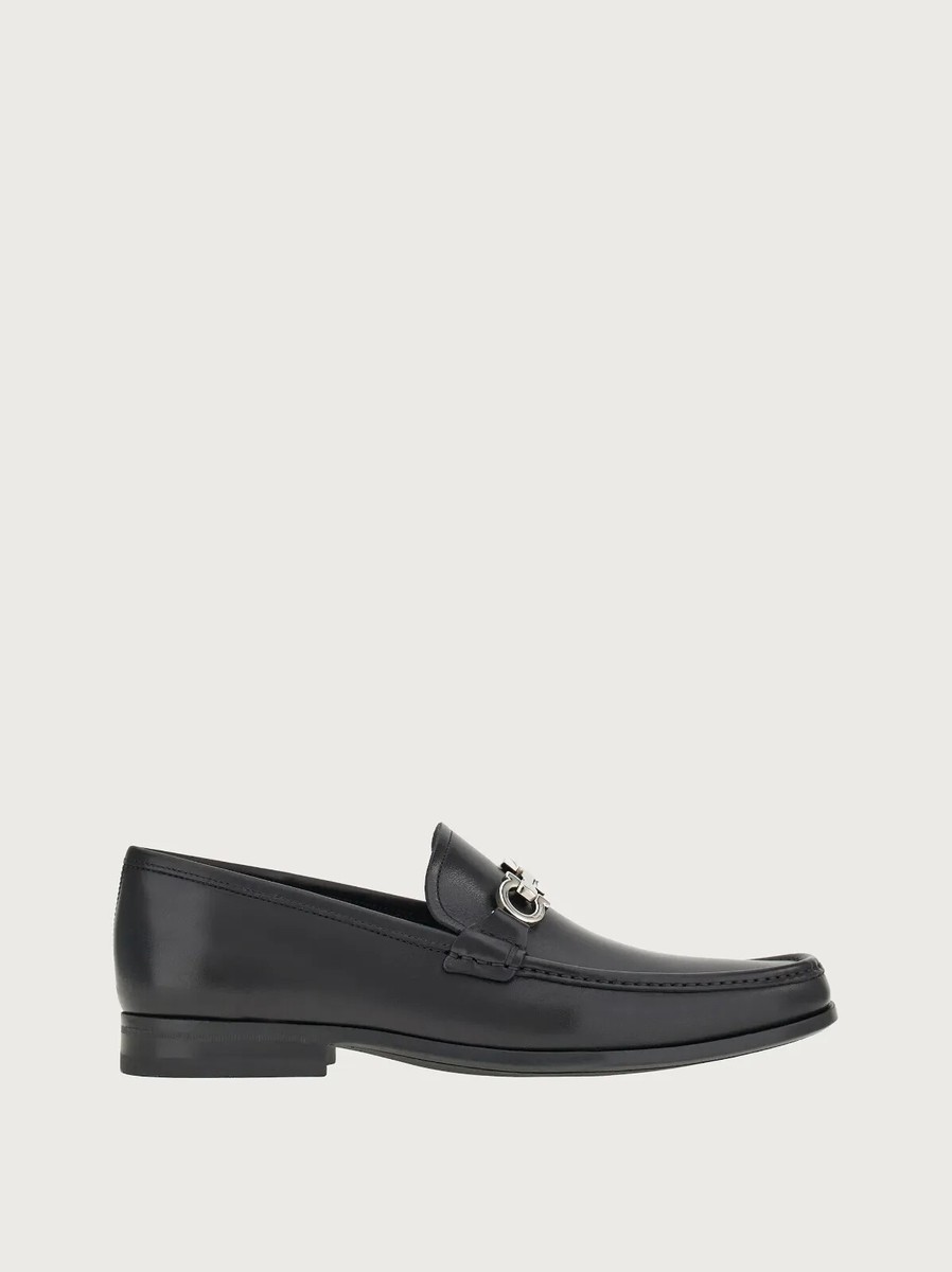 Salvatore Ferragamo Black Moccasins With Reversible Gancini  display picture 1