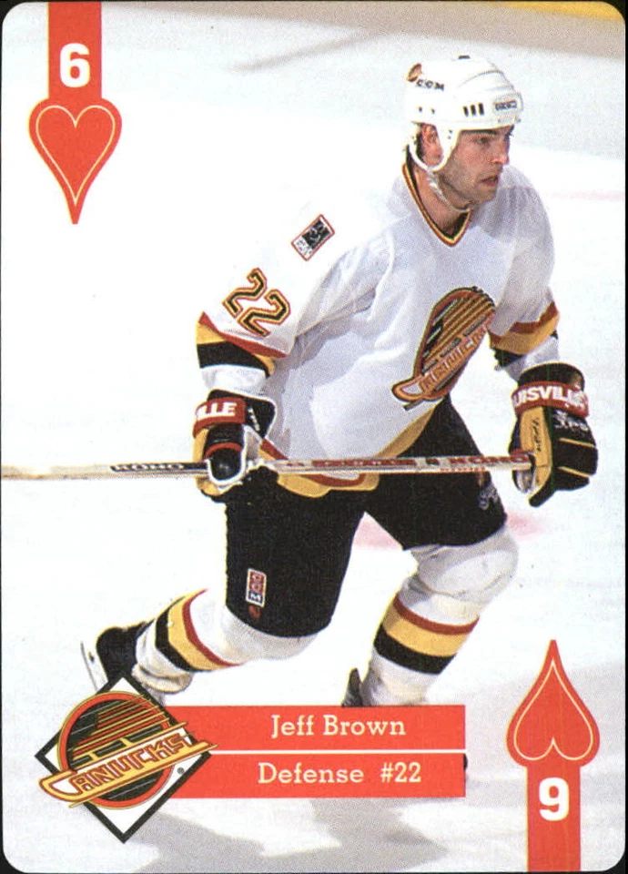 1995-96 Hoyle Western Playing Cards #6 Jeff Brown  - Image 2 of 2