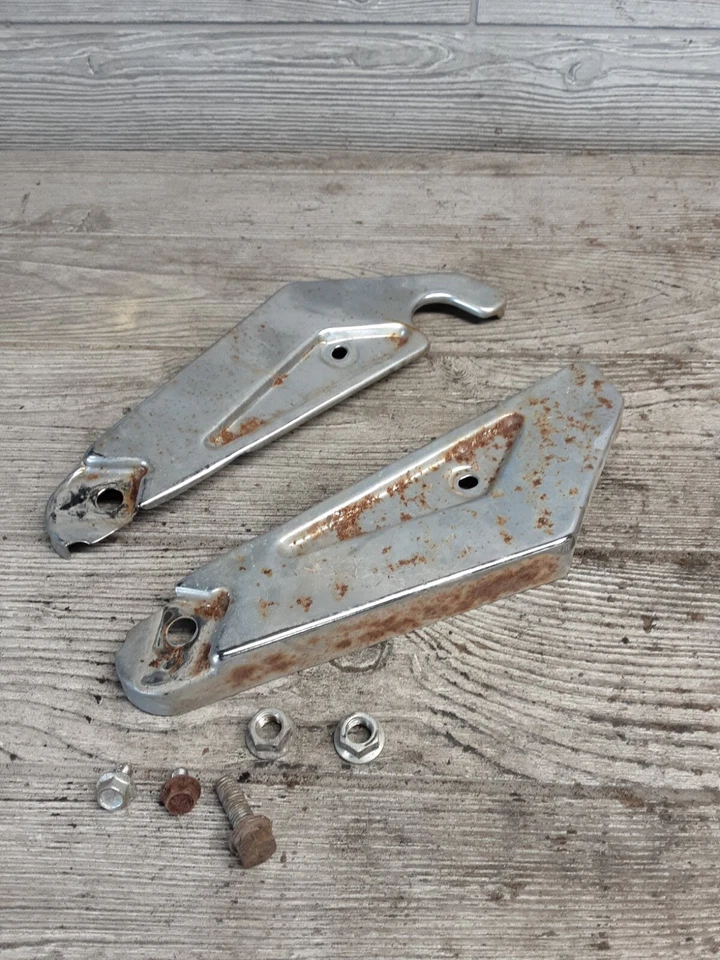 1982-1983 1983 83 Yamaha xs400r tampa de escape silenciador peg lado esquerdo e direito - Imagem 3 de 4