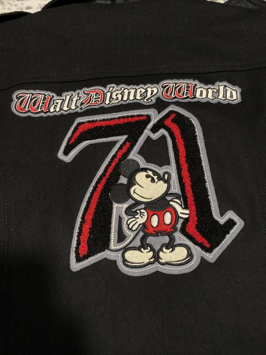 ウォルトディズニーワールド　ニット　ネイビー Mickey Mouse 71 Walt Disney World Wool Blend Pea Coat Size