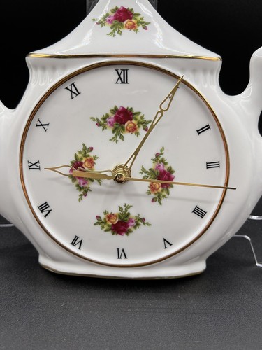 Vintage Royal Albert LTD “Old Country Roses” Teapot Clock, 1962 - Picture 6 of 7