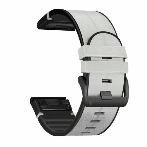 Quick Fit Leather Band Strap For Garmin Fenix 7S 7 7X 6S 6 6X Pro 5 5S 5X Plus - Picture 125 of 215