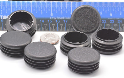 1-3/4'' OD Tube End Caps LDPE   Round Tubing Inserts for Racks Frames Shop Fab
