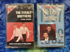 TWO EVERLY BROTHERS CASSETTES, 14 SUPER HITS LIVING LEGENDS BOTH SEALED