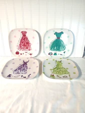 ROSANNA "ALL I NEED " DRESSES COLLECTION 8" DESSERT PLATES SET OF 4