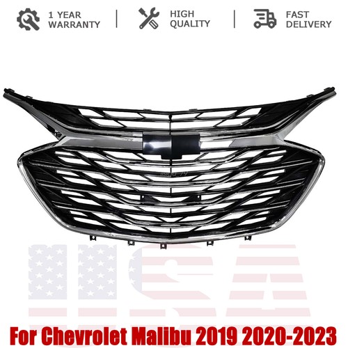 3PCS Chrome Front Grille Upper Lower Grill For Chevrolet Malibu 2019 2020-2023