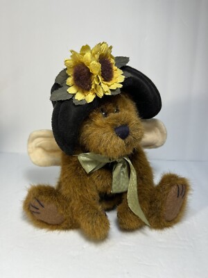 Boyd's Collection Jointed Bumble Bee Brown Bear Wearing Wings and Sunflower Hat