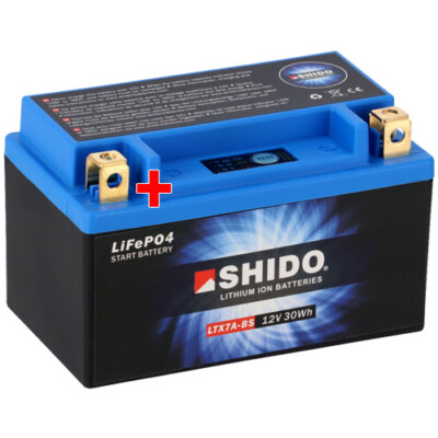 Batterie für Hyosung XRX 125 AC D Enduro KM4PF42A 2014 Shido Lithium YTX7A-BS