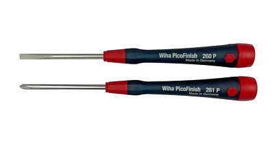 2 Wiha PicoFinisch - 261P Philips Kreuz PH1 x 60  & 260P Schlitz 4 x 60 mm # 490