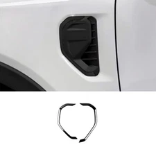 Car Front Side Vent Fender Flank Trim 2* For Ford Ranger 2023-2024 Bright Black