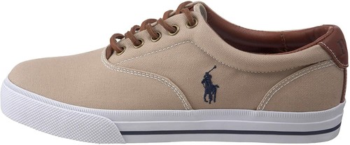 Polo Ralph Lauren Vaughn Men's Canvas Fashion Sneakers Khaki