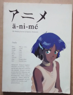 ANIME The Berkeley Journal of Japanese Animation Band I, Ausgabe 2 1991
