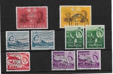 Timbres anciens de l'Ile Maurice de 1954 et 1961, oblitérés, voir scan