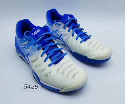 Asics Gel-Resolution 7 Women's Size 9 Tennis Shoes White Blue