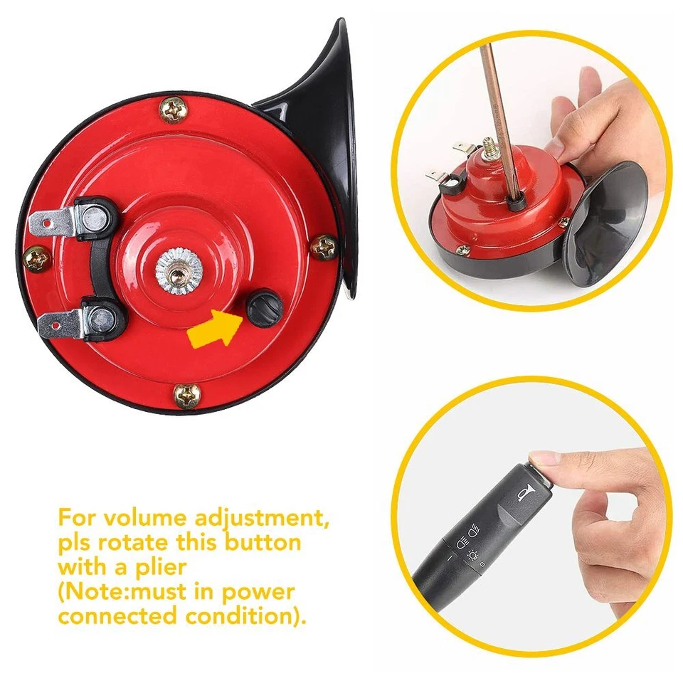 Silbato eléctrico Universal Loud 300DB tono bocina 12V apto para coche camión barco tren Foto 3 de 4