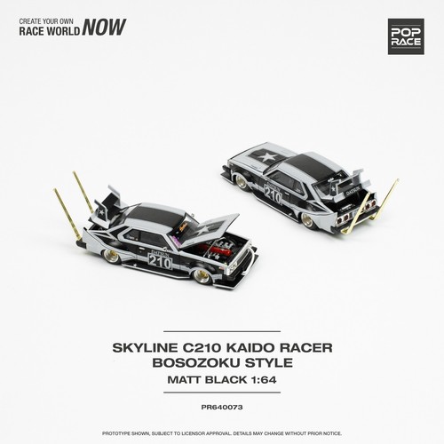 Pop Race Nissan Skyline C210 Kadio Racer- Bozozoku Style 1:64 Scale Car PR640073 - Picture 3 of 3