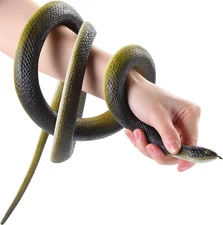 53” Large Rubber Snake Super Realistic Fake Snake toy So Real Pranks Garden Prop
