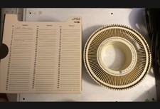 Vintage GAF Sawyer's Rotary Rototray 100 Slide Tray Carousel - White Color