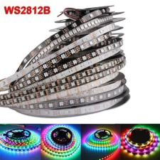 1M-5M WS2812B LED Strip 5050 RGB 30/60/144LEDs/M IC Individual Addressable DC 5V