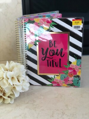 NEW Be You Tiful Flower Box Amy Black White Pink Classic 2019-2020 Daily Planner