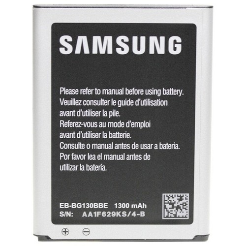 SAMSUNG NEW BATTERIA ORIGINALE EB-BG130BBE 1300mAh PILA LITIO PER GALAXY YOUNG 2 - Foto 2 di 3