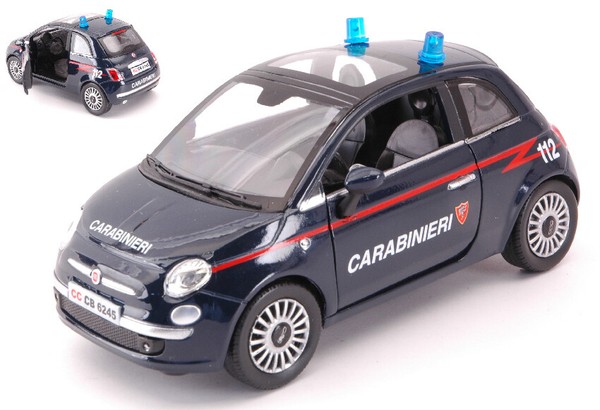 Fiat Neue 500 Carabinieri 1:24 Modell New Ray-image