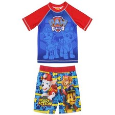 Paw Patrol Rash Guard And Swim Trunks Shorts Set Boy Size 5T