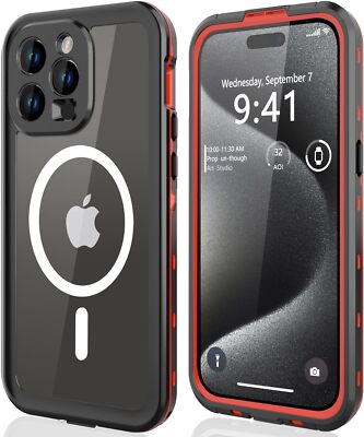 For iPhone 14 / 15 Pro Max 15 Plus MagSafe Case Waterproof Shockproof Dirtproof