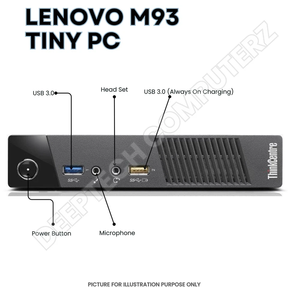 Lenovo ThinkCentre M93 Tiny PC Core i7 16GB RAM 1TB SSD Wi-Fi 90 Days Warranty - Image 4 of 4