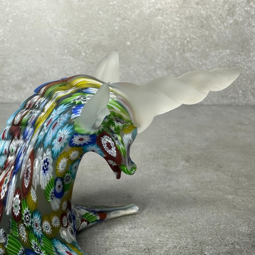 Vintage Murano MILLEFIORI ART GLASS UNICORN ITALY Original Sticker Label AS IS - Picture 11 of 24