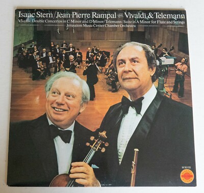 Vivaldi Double Concertos Telemann Suite Flute & Strings Rampal Stern LP M 35133
