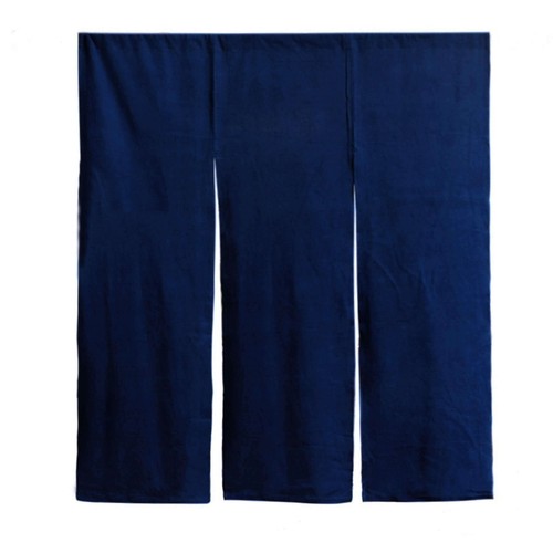 Wide Hand Dyed Japanese Curtain, 3 Panels Shibori Cotton Noren Door Curtain - Picture 2 of 4