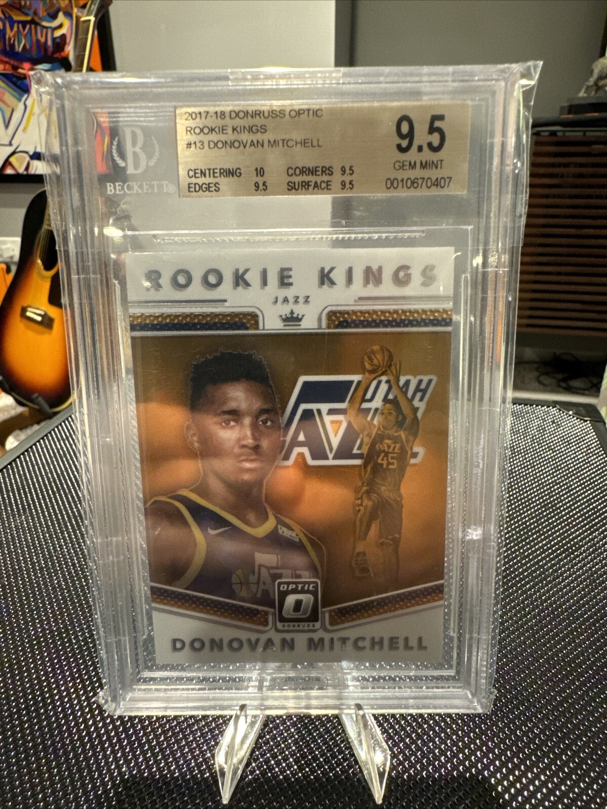 2017 Optic Rookie Kings Holo #13 Donovan Mitchell BGS 9.5 GEM MINT RC Jazz