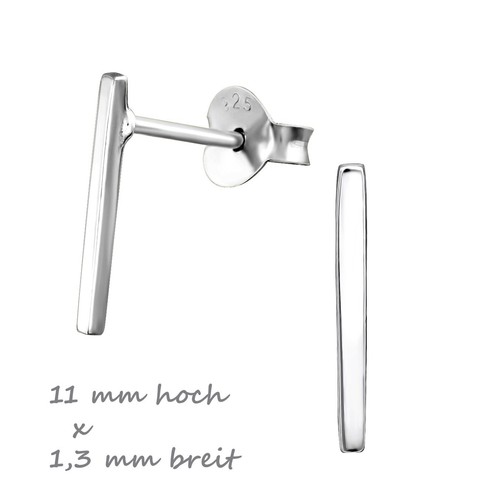 925 ECHT SILBER *** Stab Stäbchen Ohrstecker, Modell und Größe wählbar - Picture 10 of 15