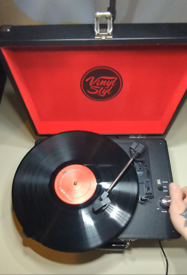 Vinyl Styl Groove USB Recording Portable Turntable Black - 3 Speed