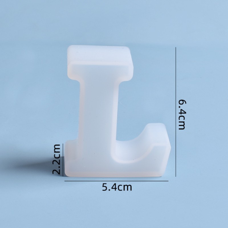3D Silicone Resin Mold 64mm L Capital Alphabet for Epoxy Casting