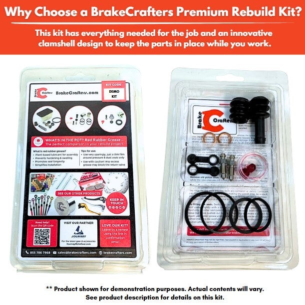 Brake Caliper Repair Seal Kit For 1981 Honda CB750C Custom - Front Caliper Rebuild Kit By Brakecrafters