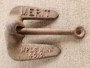Vintage MERIT 10 Lbs. No. 4010 Boat Anchor  Nautical Cabin Decor MPLS MINN