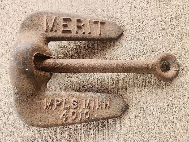 Vintage MERIT 10 Lbs. No. 4010 Boat Anchor  Nautical Cabin Decor MPLS MINN