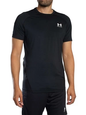 Under Armour Herren HeatGear Tailliertes Kurzarm-T-Shirt, Schwarz - Bild 1 von 4