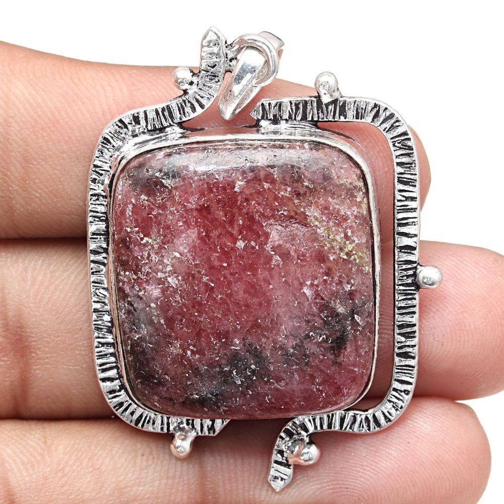 Rhodonite Gemstone Handmade Necklace 2.75 Inches-image