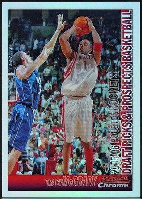 TRACY MCGRADY - 2005 Bowman Chrome Refractor #70 - 001/300 - JERSEY NUMBER!