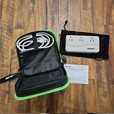 Bestek 200W Portable Power Adapter & Converter, Model MRJ201GU, White, Works