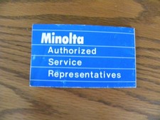 Minolta Authorized Service Representatives - Booklet