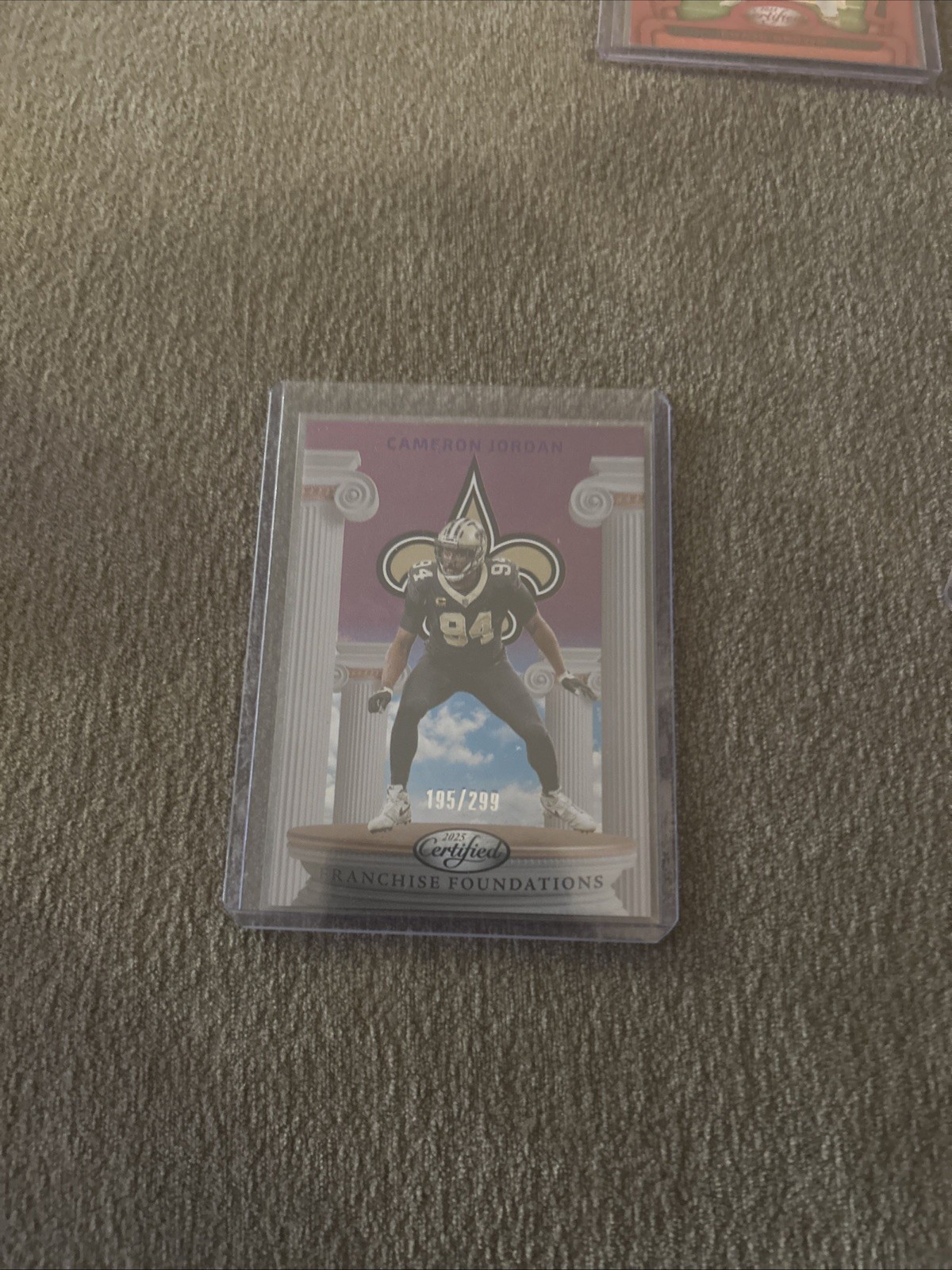 2025 Panini Certified Cameron Jordan Franchise Foundations Purple /299 Saints