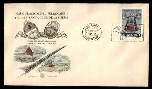 Mayfairstamps Argentina FDC 1958 Railway Inauguration Yacuiba to Santa Cruz RW F