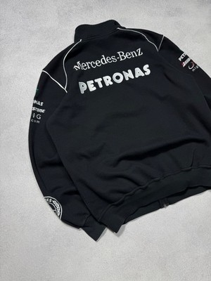 Vintage Mercedes Benz Racing Petronas AMG 90s Y2K Black Jacket